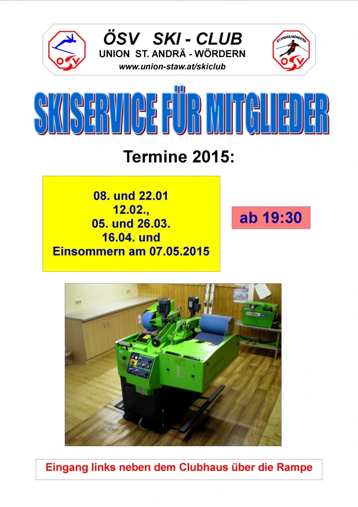 Skiservice-Termine 2015