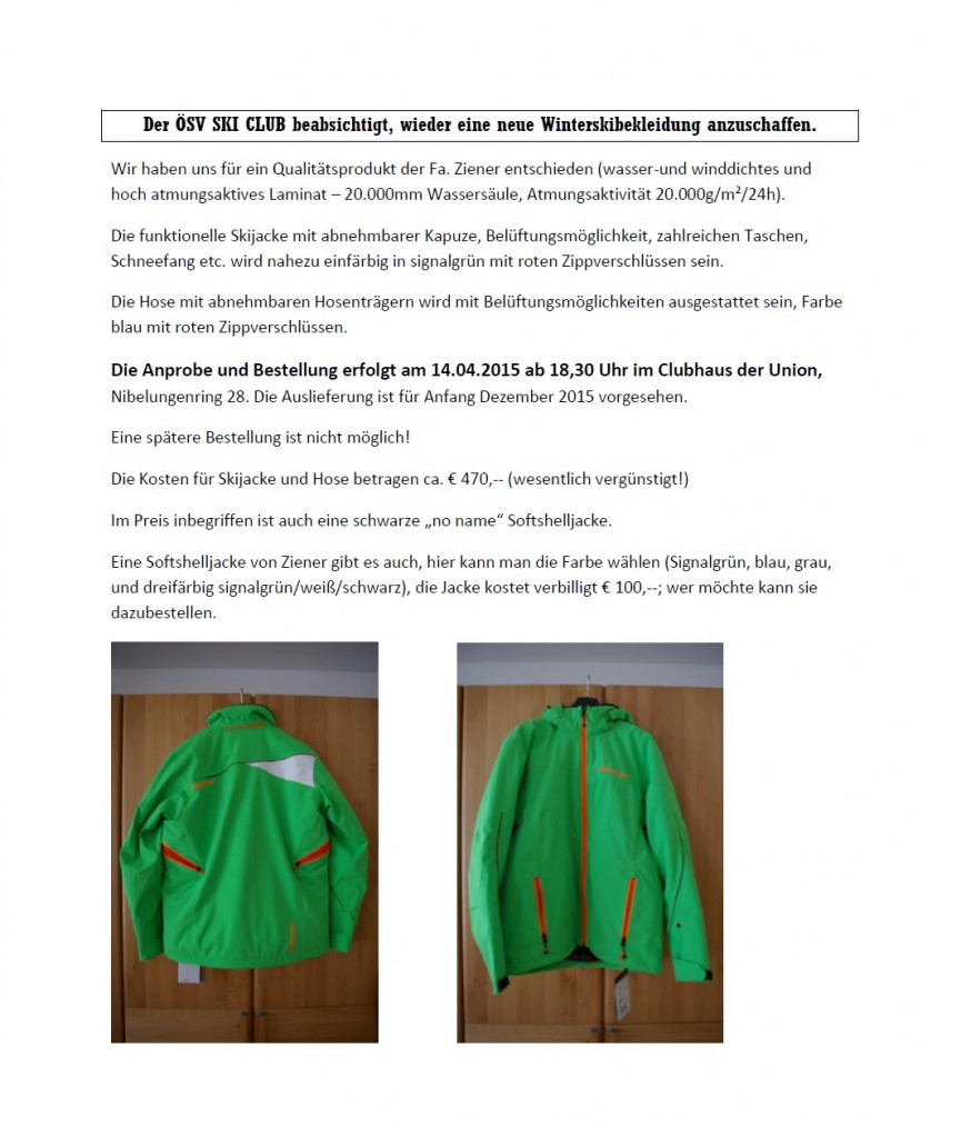 Bekleidungsaktion 04.2015